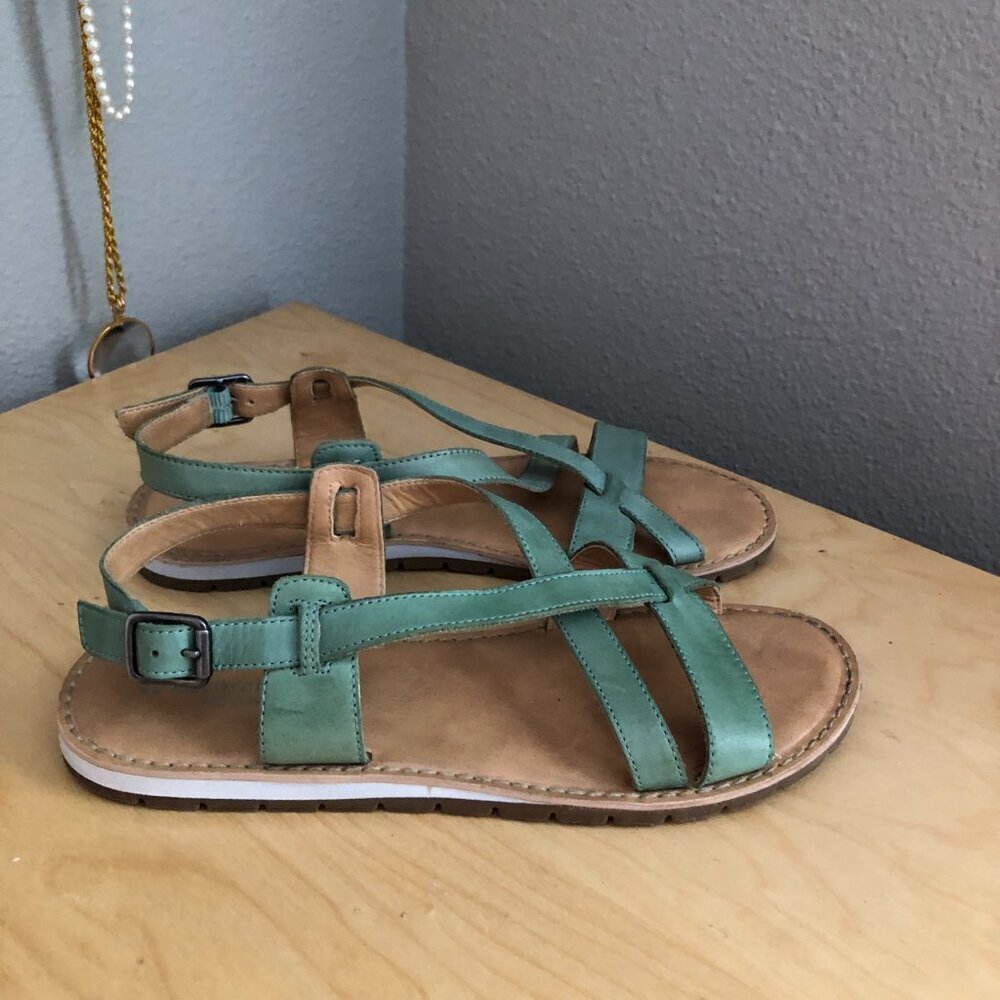 Naturalizer Green Leather Strappy Sandals - Picture 3 of 10